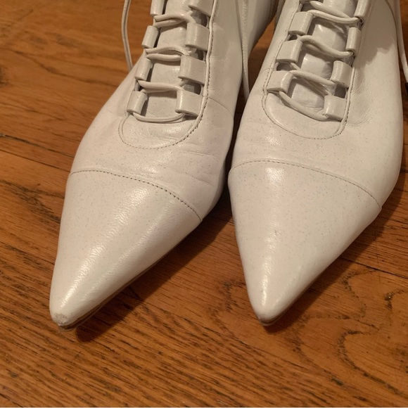 Alexandre Birman Millen White Lace up Leather Booties - Picture 10 of 14